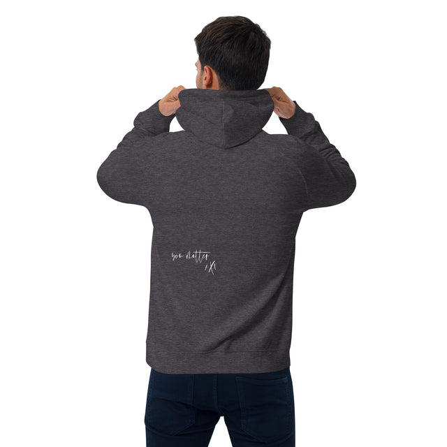 Share Your Truth, Boldly - Organic, Unisex Hoodie in Charcoal Melange